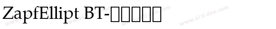 ZapfEllipt BT字体转换